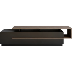 Тумба РТВ Mirage Meble Pia (Black/Walnut) Thumb