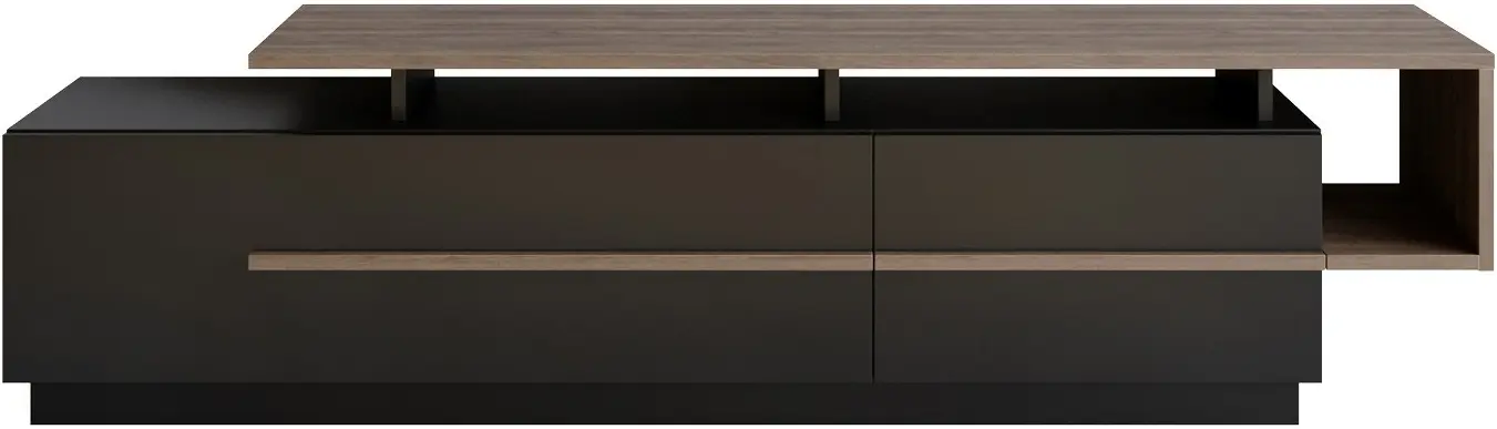 Тумба РТВ Mirage Meble Pia (Black/Walnut)