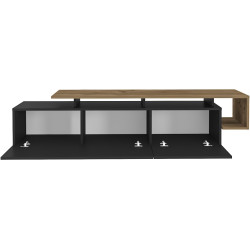 Тумба РТВ Mirage Meble Pia (Black/Walnut) Thumb