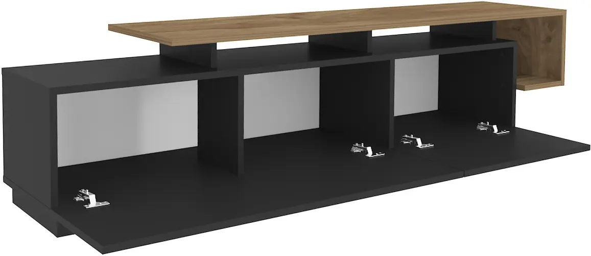 Тумба РТВ Mirage Meble Pia (Black/Walnut)