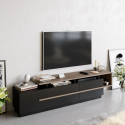 Тумба РТВ Mirage Meble Pia (Black/Walnut) Thumb