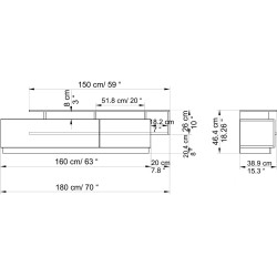 Tumba pentru TV Mirage Meble Pia (Cordoba/White) Thumb