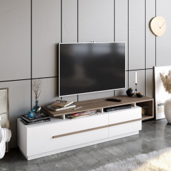 Tumba pentru TV Mirage Meble Pia (Walnut/White) Thumb