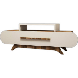 Tumba pentru TV Mirage Meble Rose (Cream/Walnut) Thumb