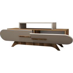 Tumba pentru TV Mirage Meble Rose (Cream/Walnut) Thumb
