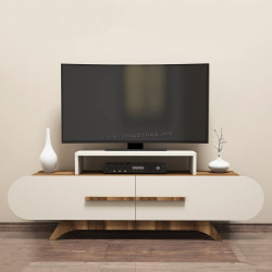 Tumba pentru TV Mirage Meble Rose (Cream/Walnut)