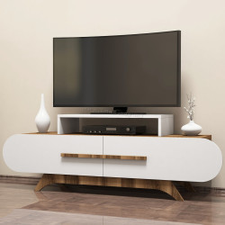 Tumba pentru TV Mirage Meble Rose (White/Walnut)