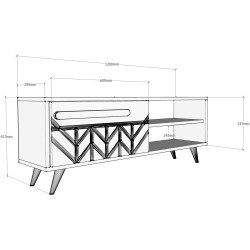 Тумба РТВ Mirage Meble Venedik (White) Thumb