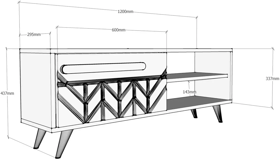 Тумба РТВ Mirage Meble Venedik (White)