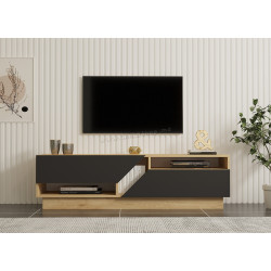 Tumba pentru TV Mirage Meble Yaprak (Anthracite/Sapphire Oak)