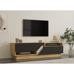 Tumba pentru TV Mirage Meble Yaprak (Anthracite/Sapphire Oak) Thumb