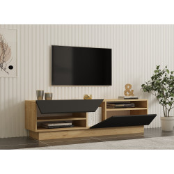 Tumba pentru TV Mirage Meble Yaprak (Anthracite/Sapphire Oak) Thumb