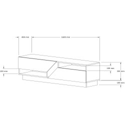 Tumba pentru TV Mirage Meble Yaprak (Anthracite/Sapphire Oak) Thumb