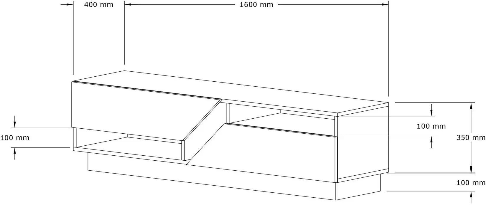 Tumba pentru TV Mirage Meble Yaprak (Anthracite/Sapphire Oak)