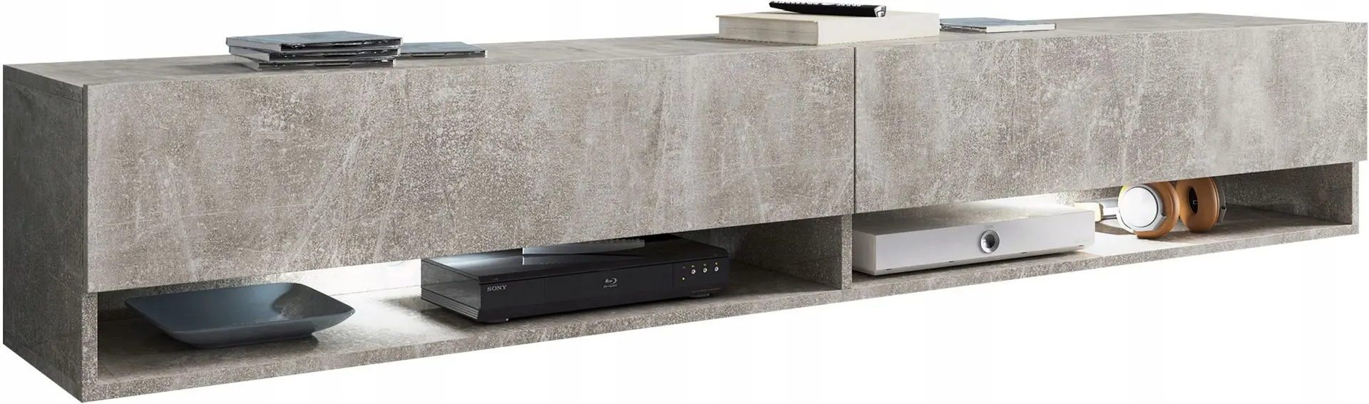 Тумба РТВ Mirjan24 Adenik/Cabinet A 180 c LED подсветкой (Concrete)