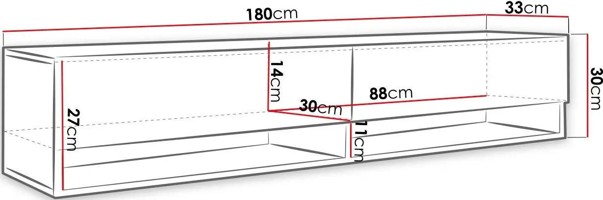Тумба РТВ Mirjan24 Adenik/Cabinet A 180 (Concrete) - 4