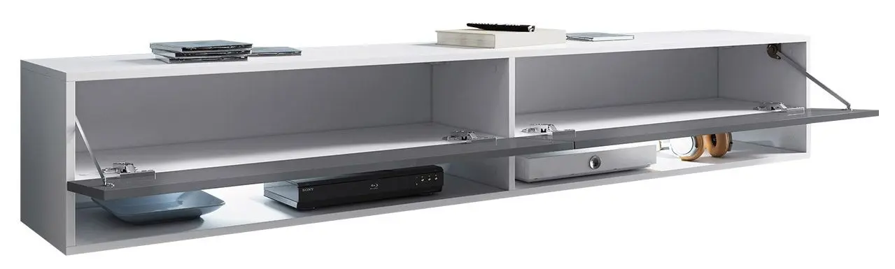 Tumba pentru TV Mirjan24 Adenik/Cabinet A 180 (White Gloss/White) - 4