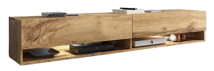 Tumba pentru TV Mirjan24 Adenik/Cabinet A cu iluminare LED 180 (Wotan Oak)