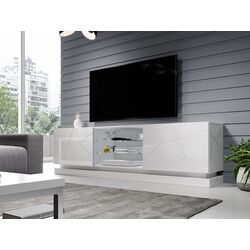 Tumba pentru TV Mirjan24 Agnes/Qiu 200 (White/White Gloss) Thumb