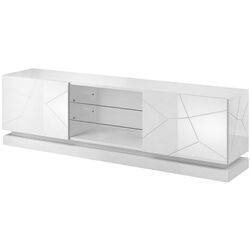 Tumba pentru TV Mirjan24 Agnes/Qiu 200 (White/White Gloss)