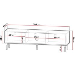 Тумба РТВ Mirjan24 Ajrano 01/Dorset 01 (White) Thumb