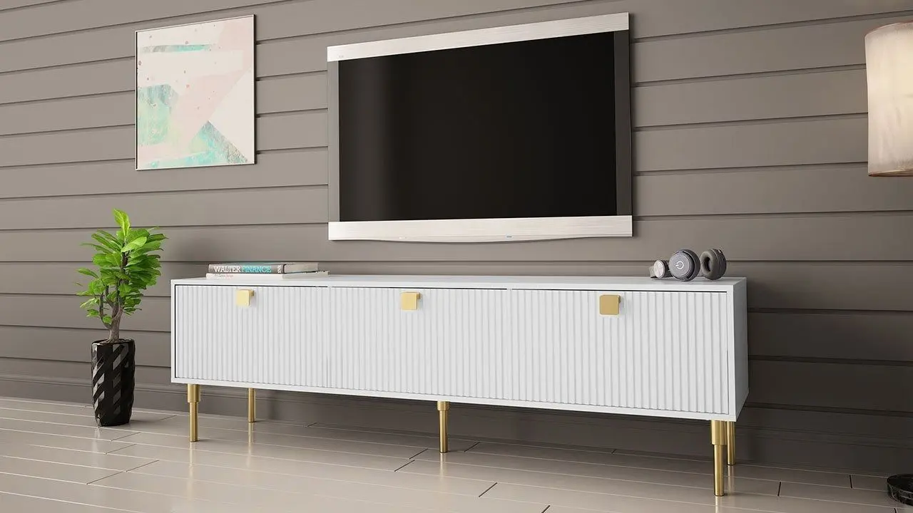 Тумба РТВ Mirjan24 Ajrano 01/Dorset 01 (White) - 4