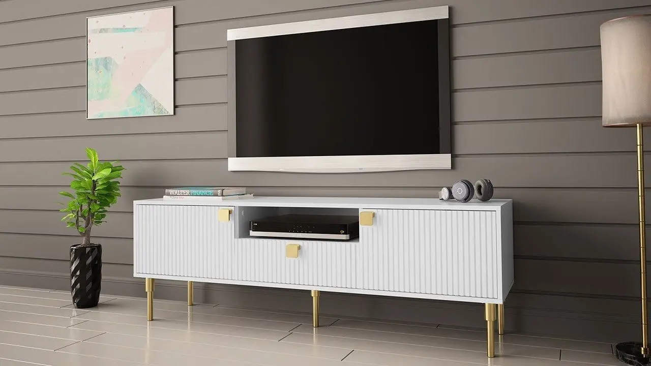 Тумба РТВ Mirjan24 Ajrano 02/Dorset 02 (White) - 4