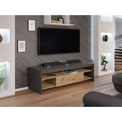 Тумба РТВ Mirjan24 Alagato/Tijon (Anthracite/Artisan Oak) Thumb