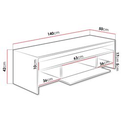 Тумба РТВ Mirjan24 Alagato/Tijon (White/Artisan Oak) Thumb