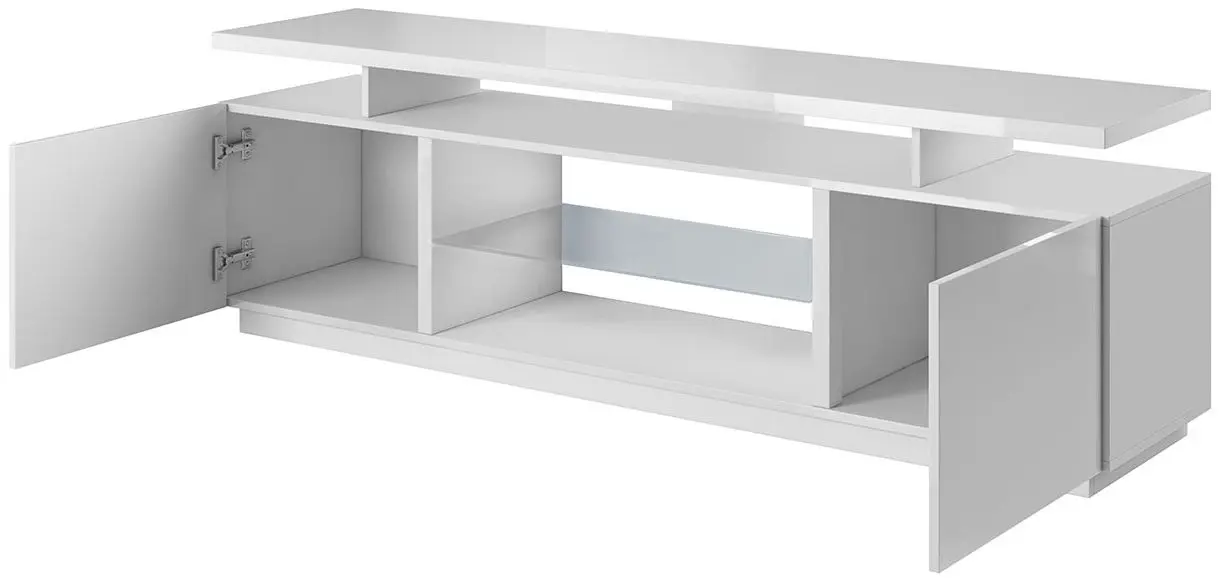 Тумба РТВ Mirjan24 Aniceto/Eva (White/White Gloss) - 2