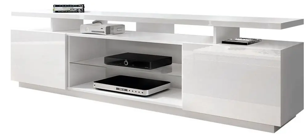 Тумба РТВ Mirjan24 Aniceto/Eva (White/White Gloss)