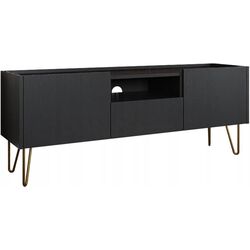 Тумба РТВ Mirjan24 Animere ARTV144/Narine 144 (Black Graphite/Black Royal Marble)