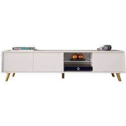 Тумба РТВ Mirjan24 Asporiz 01/Apollo c LED подсветкой (White) Thumb