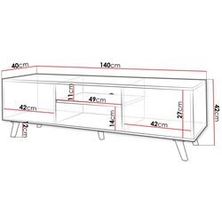 Тумба РТВ Mirjan24 Asporiz 02/Apollo (White) Thumb