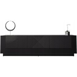 Tumba pentru TV Mirjan24 Atmarien/Passion 01 180 cu iluminare LED (Black/Black Gloss)