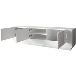 Тумба РТВ Mirjan24 Atmarien/Passion 01 180 c LED подсветкой (White/White Gloss) Thumb