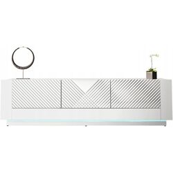 Tumba pentru TV Mirjan24 Atmarien/Passion 01 180 cu iluminare LED (White/White Gloss)