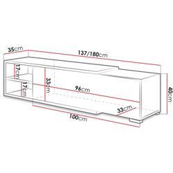 Тумба РТВ Mirjan24 Augustin/Clif (White) Thumb