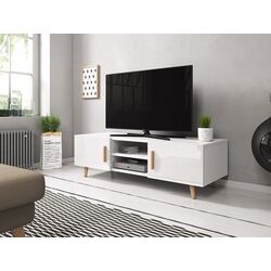 Тумба РТВ Mirjan24 Baca 2/Sweden (White/White Gloss) Thumb