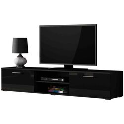 Tumba pentru TV Mirjan24 Boho/Soho S-3 (Black/Black Gloss)