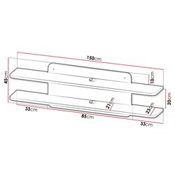 Tumba pentru TV Mirjan24 Boloca/Gaparo (White) Thumb