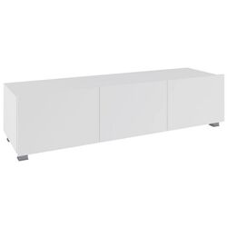 Тумба РТВ Mirjan24 Bralani/Calabrini C4 150 (White/White Gloss)