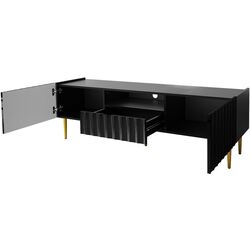 Tumba pentru TV Mirjan24 Brimono/Arcos 160 (Black/Black Gloss) Thumb