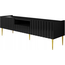 Tumba pentru TV Mirjan24 Brimono/Arcos 160 (Black/Black Gloss)