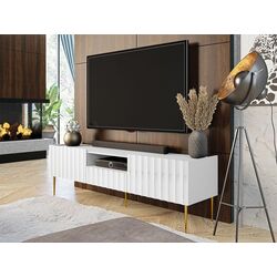 Тумба РТВ Mirjan24 Brimono/Arcos 160 (White/White Gloss) Thumb