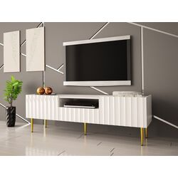Тумба РТВ Mirjan24 Brimono/Arcos 160 (White/White Gloss) Thumb