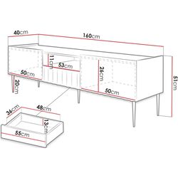 Тумба РТВ Mirjan24 Brimono/Arcos 160 (White/White Gloss) Thumb