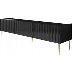 Tumba pentru TV Mirjan24 Brimono/Arcos 180 (Black/Black Gloss)