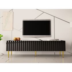 Tumba pentru TV Mirjan24 Brimono/Arcos 180 (Black/Black Gloss) Thumb