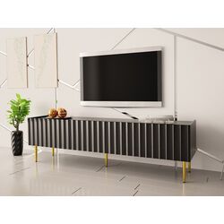 Tumba pentru TV Mirjan24 Brimono/Arcos 180 (Black/Black Gloss) Thumb
